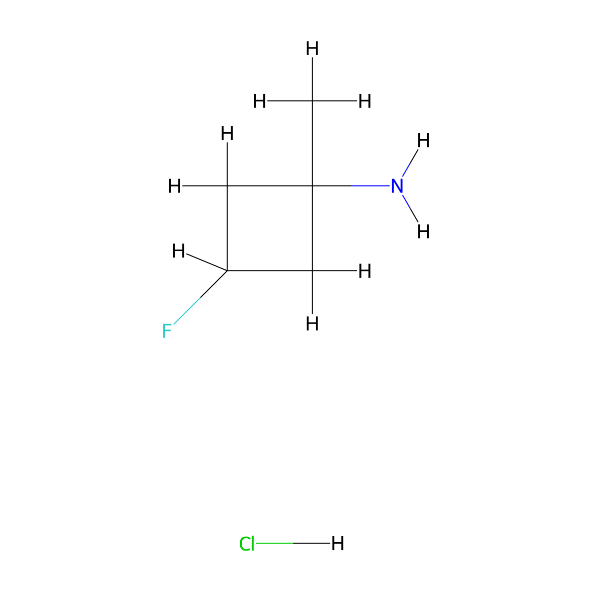 3-Fluoro-1-methylcyclobutan-1-amine hydrochloride molecular structure, CAS 1781122-54-0