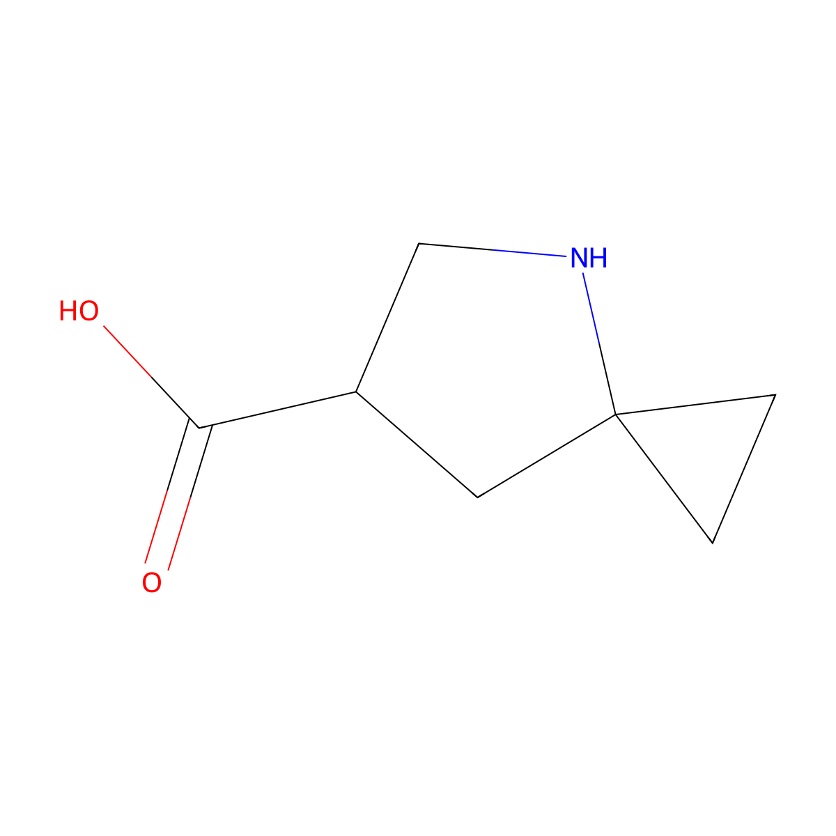 4-Azaspiro[2.4]heptane-6-carboxylic acid molecular structure, CAS 1781124-30-8