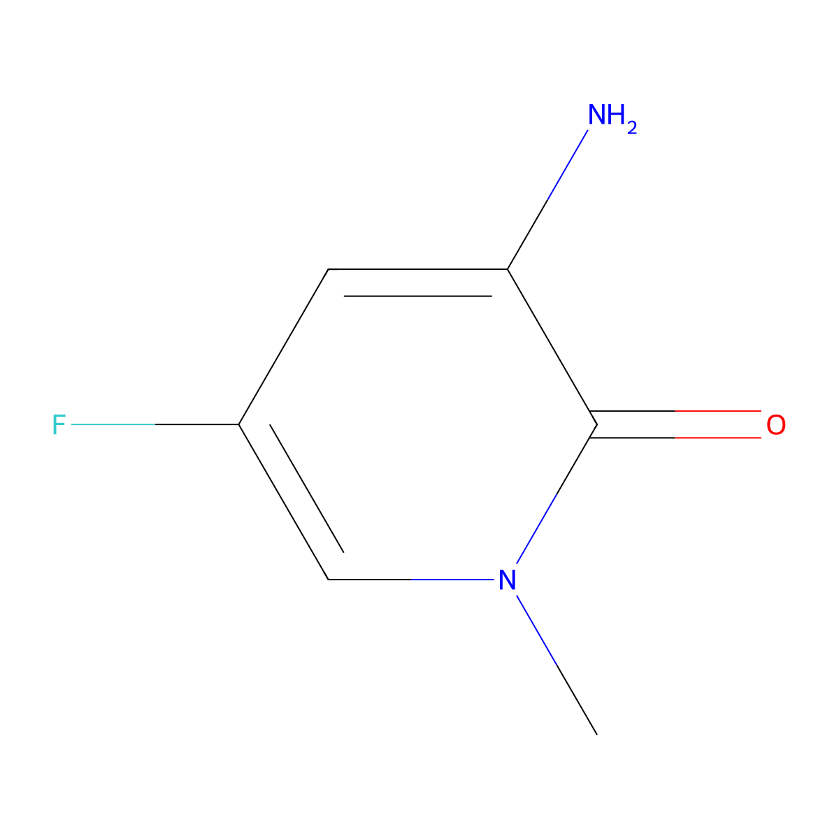 3-amino-5-fluoro-1-methylpyridin-2(1H)-one molecular structure, CAS 1781125-38-9