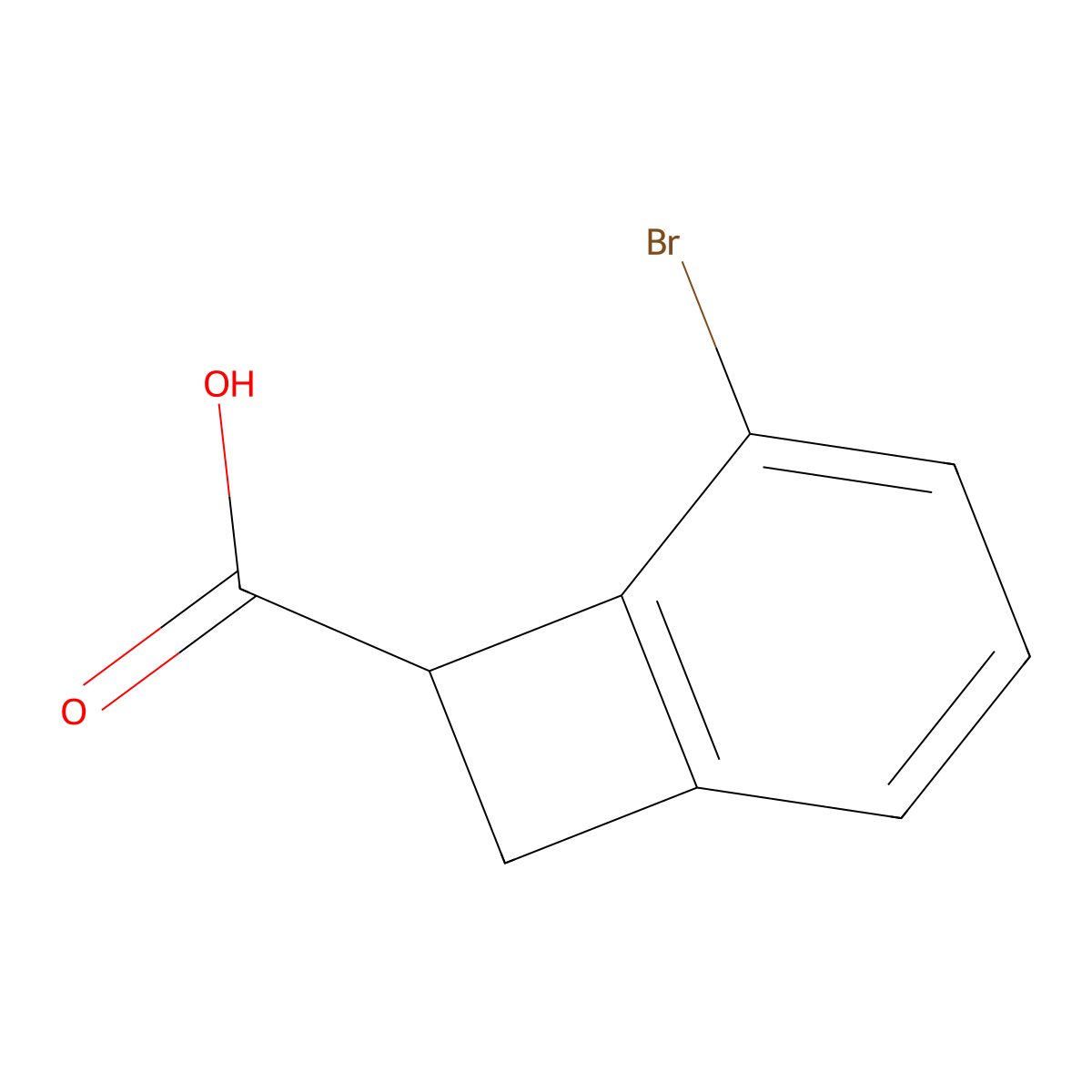 5-Bromobicyclo[4.2.0]octa-1,3,5-triene-7-carboxylic acid molecular structure, CAS 1781128-24-2