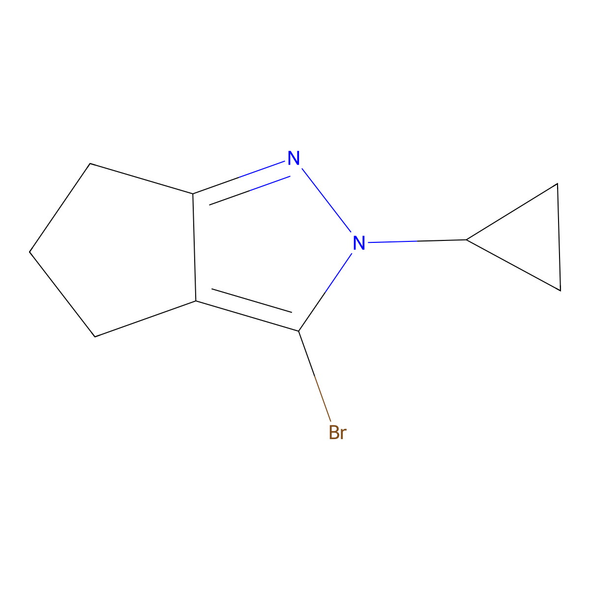 3-bromo-2-cyclopropyl-2H,4H,5H,6H-cyclopenta[c]pyrazole molecular structure, CAS 1781128-31-1