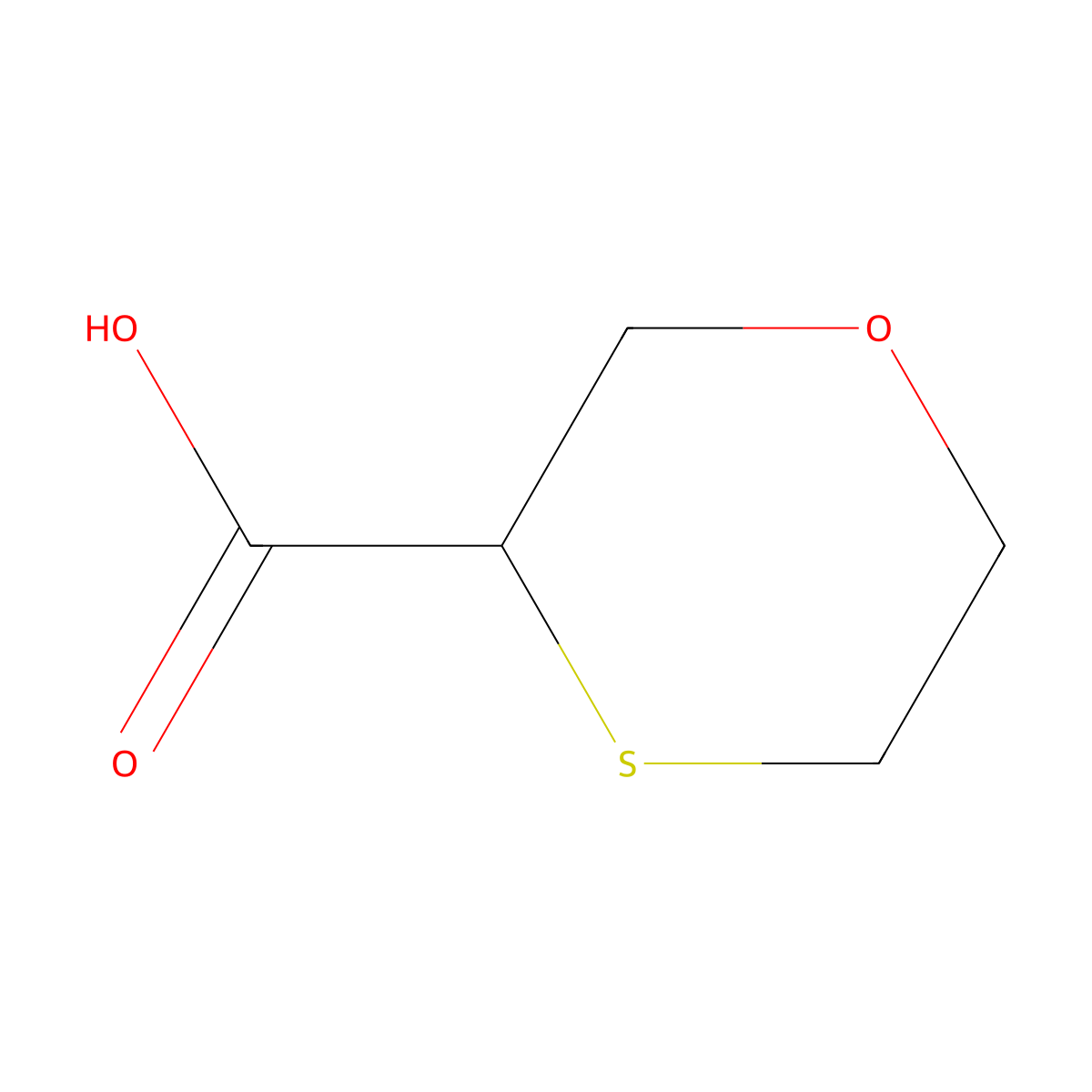 1,4-Oxathiane-3-carboxylic acid molecular structure, CAS 1781129-04-1