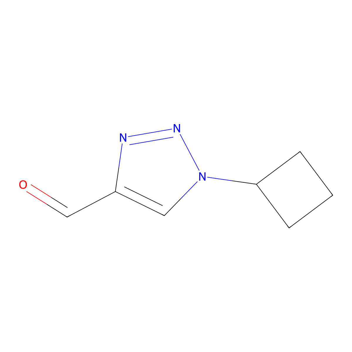 1-cyclobutyl-1H-1,2,3-triazole-4-carbaldehyde molecular structure, CAS 1781130-44-6