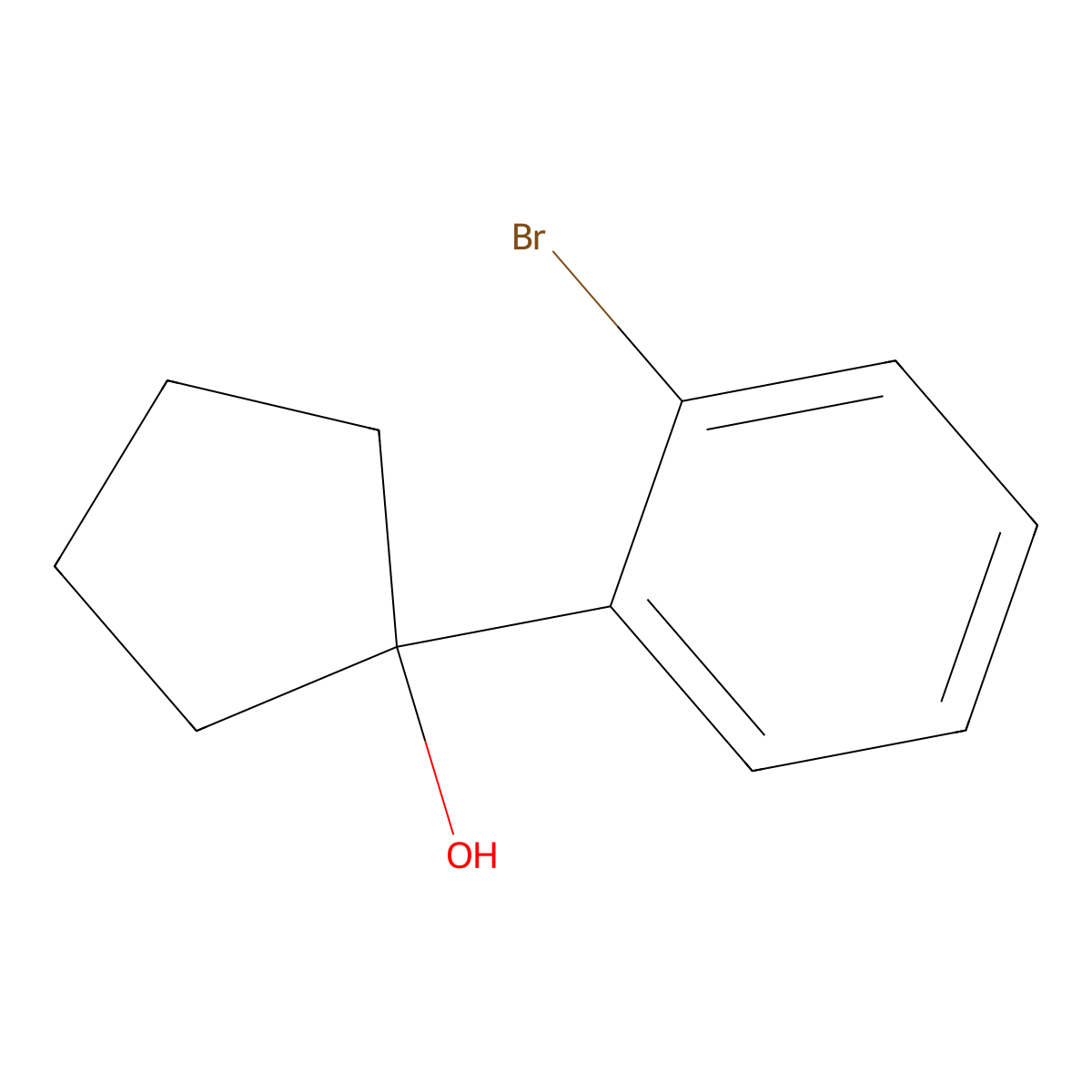 1-(2-Bromophenyl)cyclopentan-1-ol molecular structure, CAS 1781135-65-6