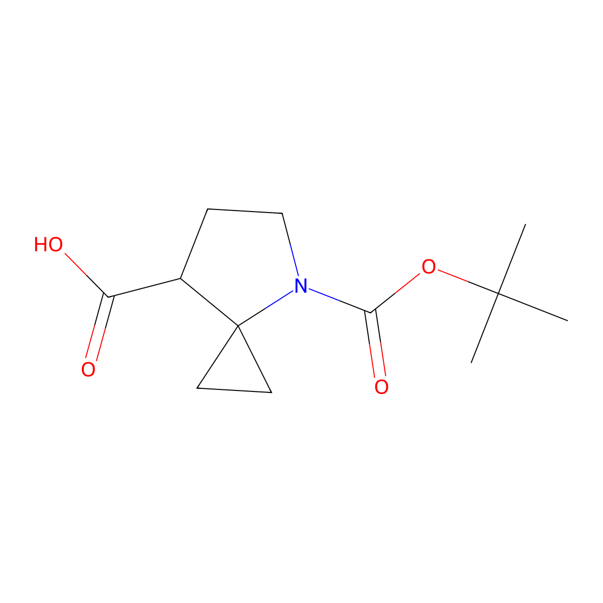 4-((Tert-butoxy)carbonyl)-4-azaspiro(2.4)heptane-7-carboxylic acid molecular structure, CAS 1781136-90-0