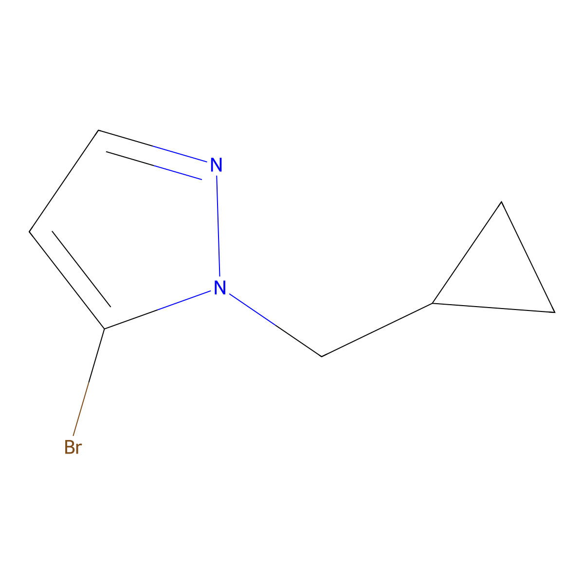 5-Bromo-1-(cyclopropylmethyl)-1H-pyrazole molecular structure, CAS 1781137-46-9