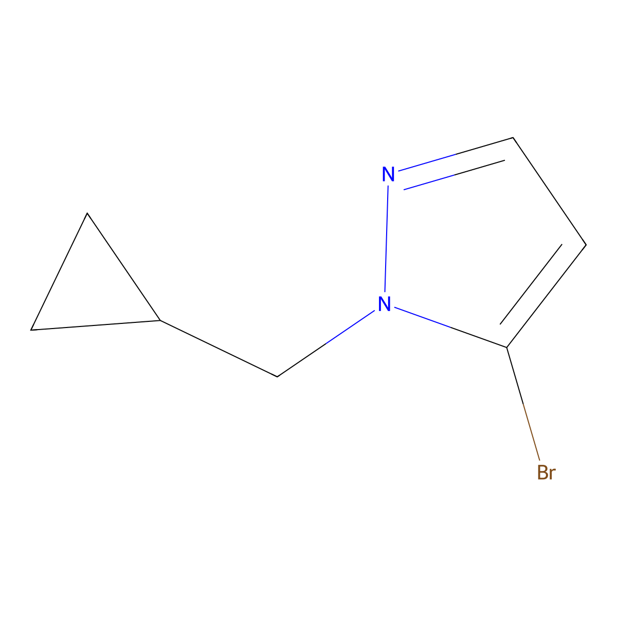 5-Bromo-1-(cyclopropylmethyl)-1H-pyrazole molecular structure, CAS 1781137-46-9