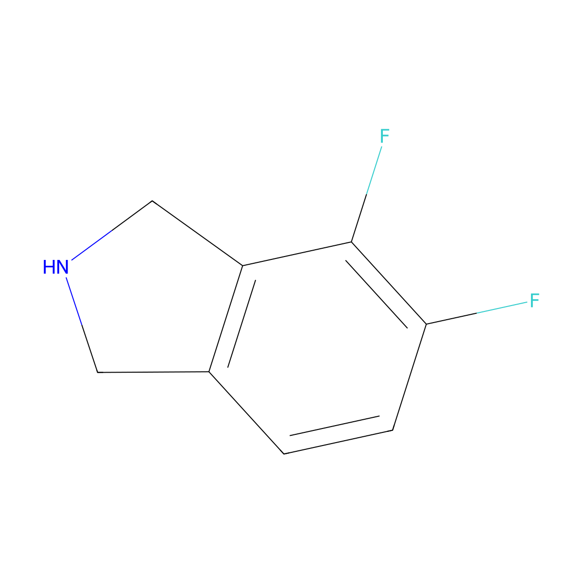 4,5-difluoro-2,3-dihydro-1H-isoindole molecular structure, CAS 1781137-89-0