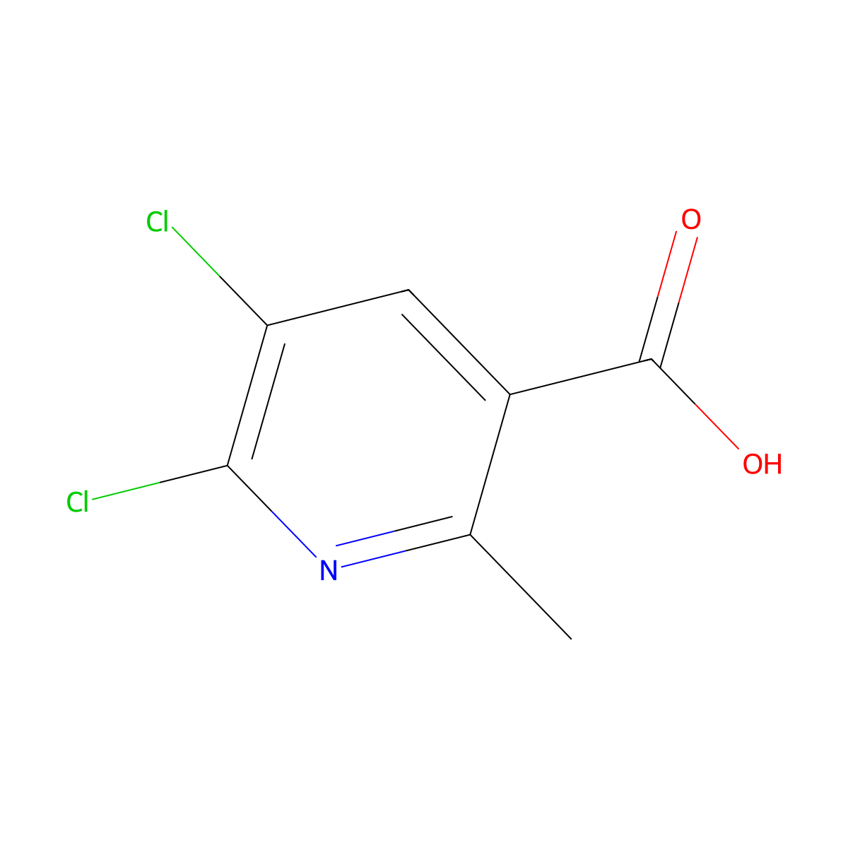 5,6-Dichloro-2-methylpyridine-3-carboxylic acid molecular structure, CAS 1781138-19-9