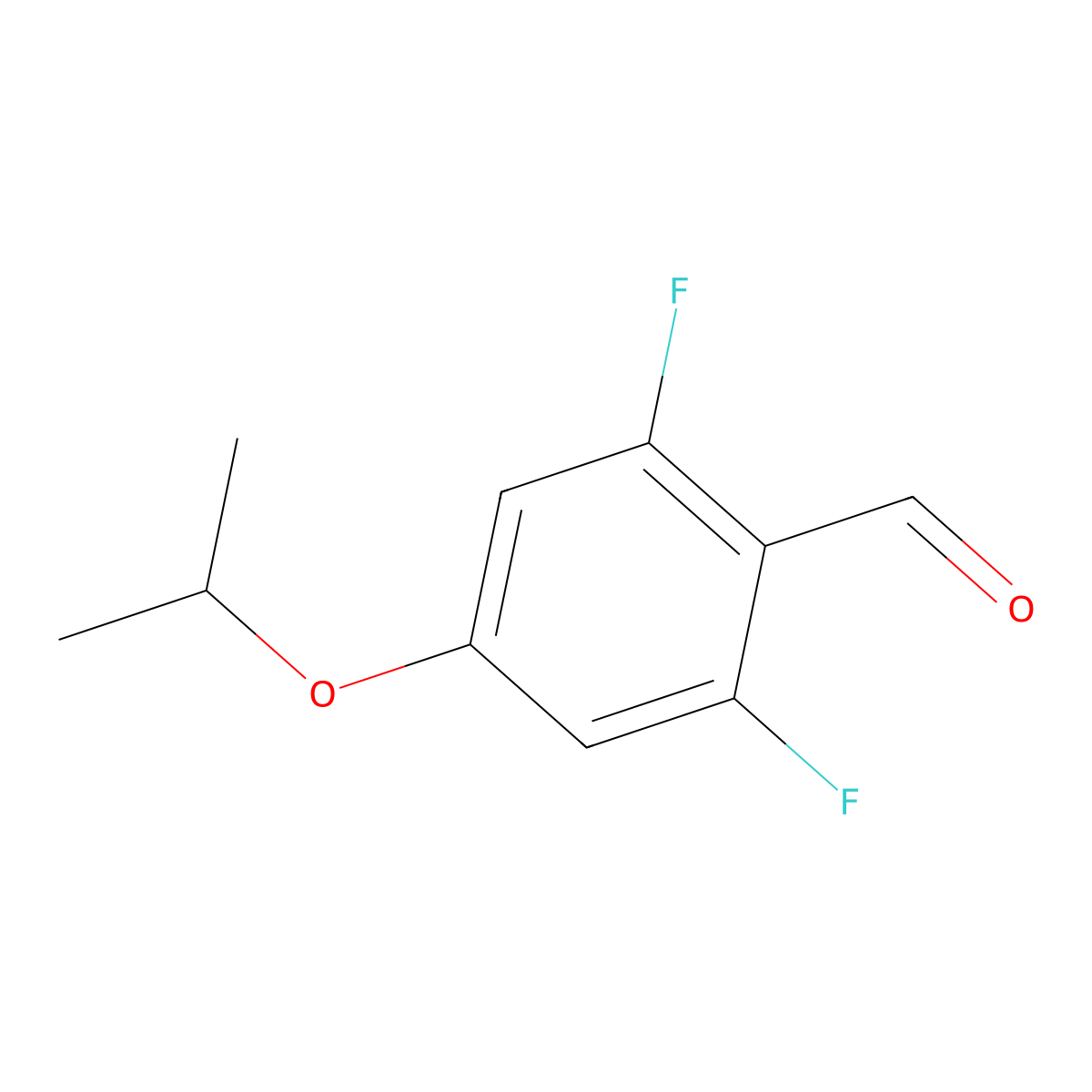 2,6-Difluoro-4-isopropyloxybenzaldehyde molecular structure, CAS 1781138-46-2