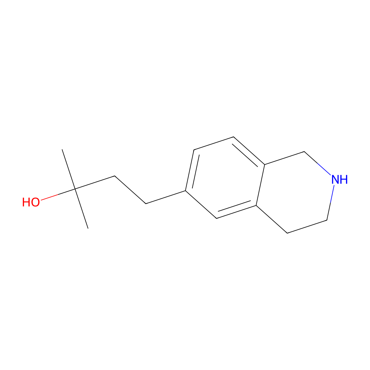 2-Methyl-4-(1,2,3,4-tetrahydroisoquinolin-6-yl)butan-2-ol molecular structure, CAS 1781139-43-2