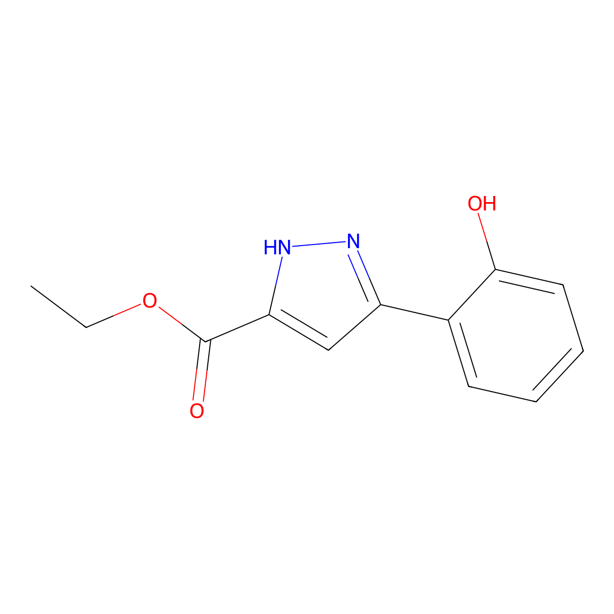 ethyl 5-(2-hydroxyphenyl)-1H-pyrazole-3-carboxylate molecular structure, CAS 178114-25-5