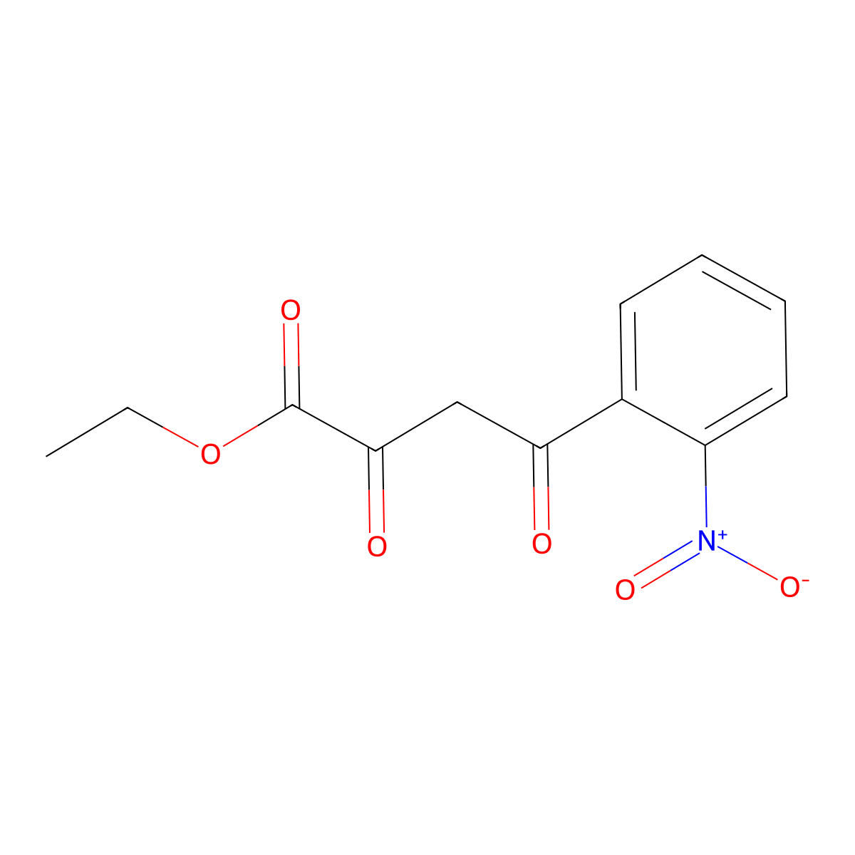 Ethyl 4-(2-nitrophenyl)-2,4-dioxobutanoate molecular structure, CAS 178114-28-8