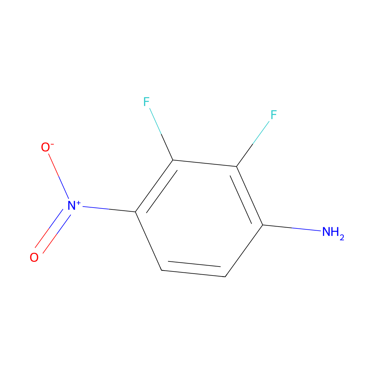 2,3-Difluoro-4-nitroaniline molecular structure, CAS 1781140-23-5