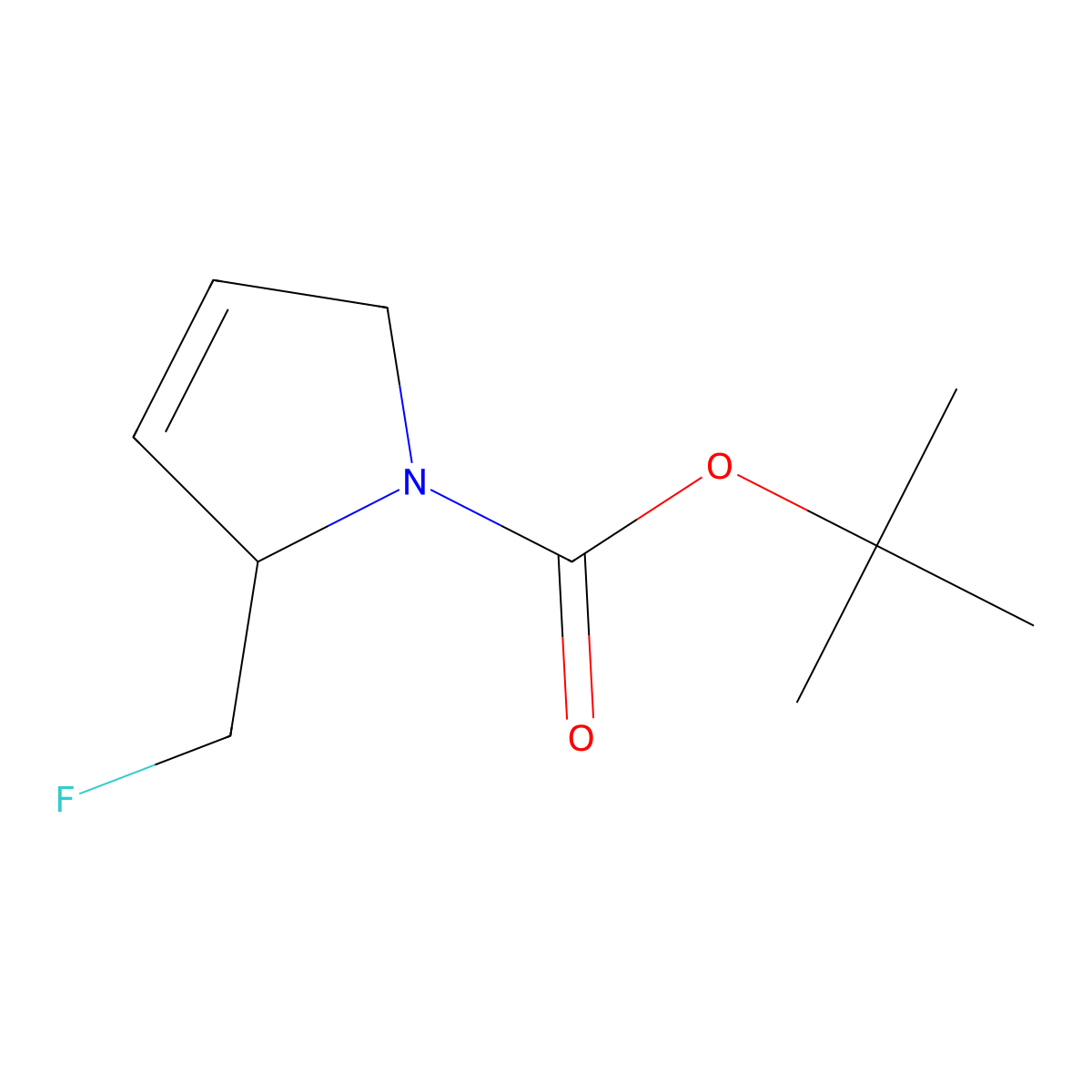 tert-butyl 2-(fluoromethyl)-2,5-dihydro-1H-pyrrole-1-carboxylate molecular structure, CAS 1781147-01-0