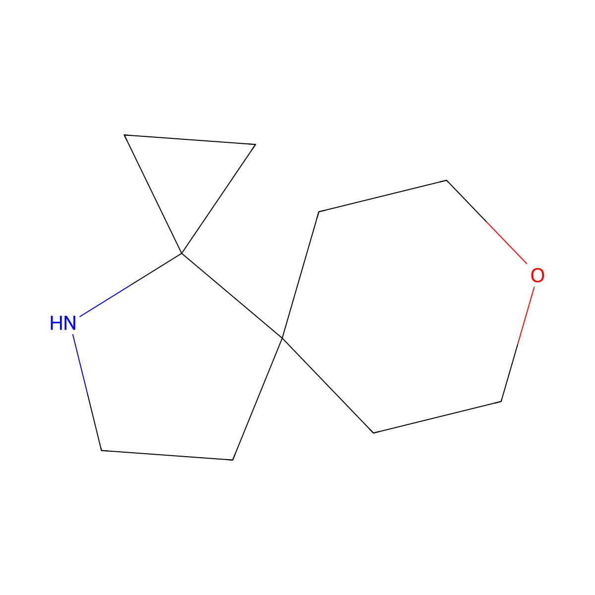 7-Oxa-12-azadispiro[2.0.5^{4}.3^{3}]dodecane molecular structure, CAS 1781155-08-5