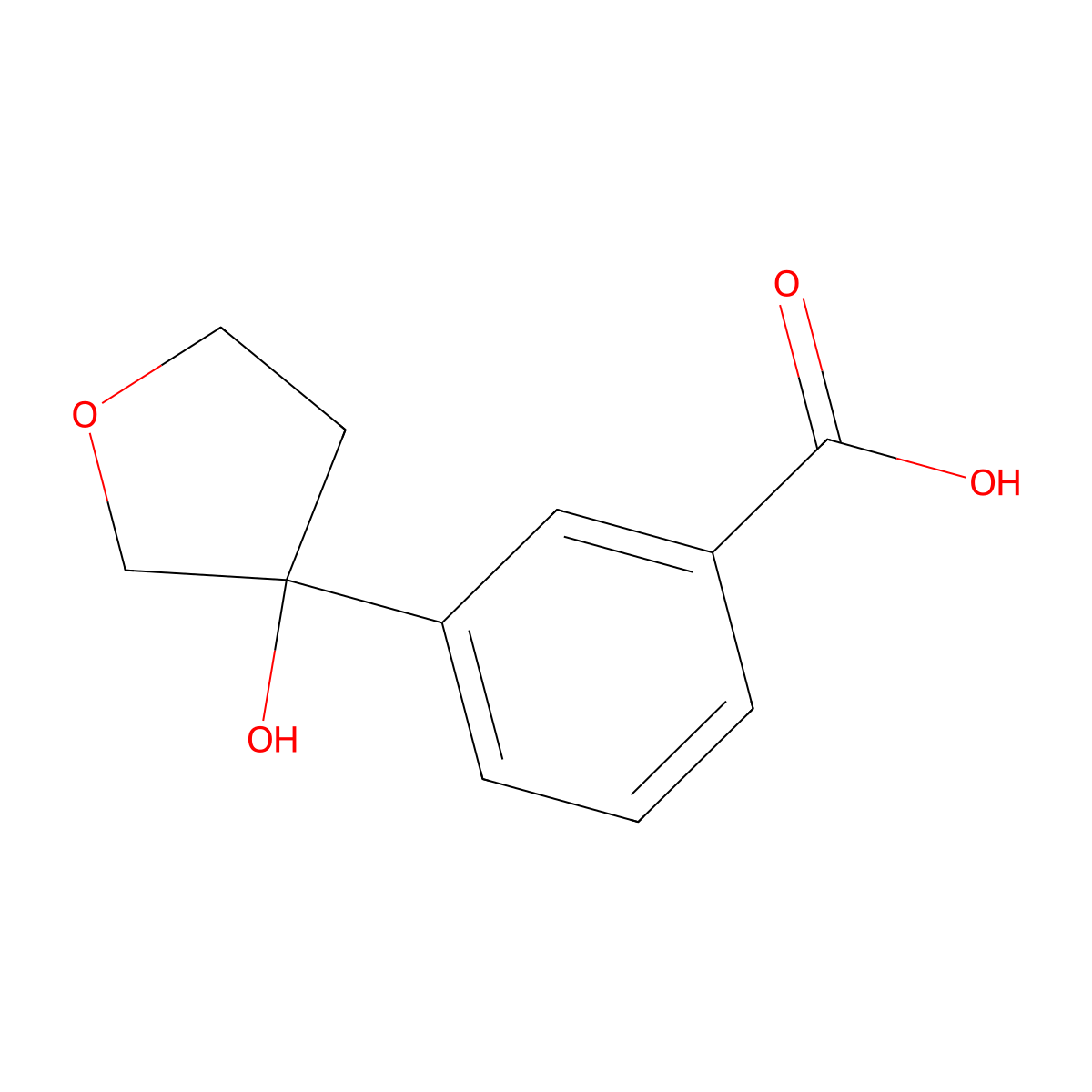 3-(3-Hydroxyoxolan-3-yl)benzoic acid molecular structure, CAS 1781155-76-7