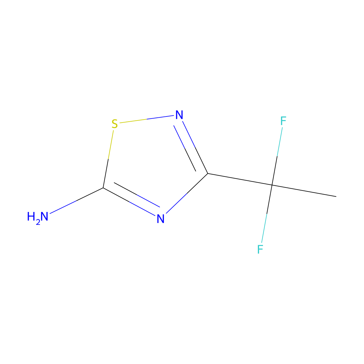 3-(1,1-Difluoroethyl)-1,2,4-thiadiazol-5-amine molecular structure, CAS 1781159-44-1