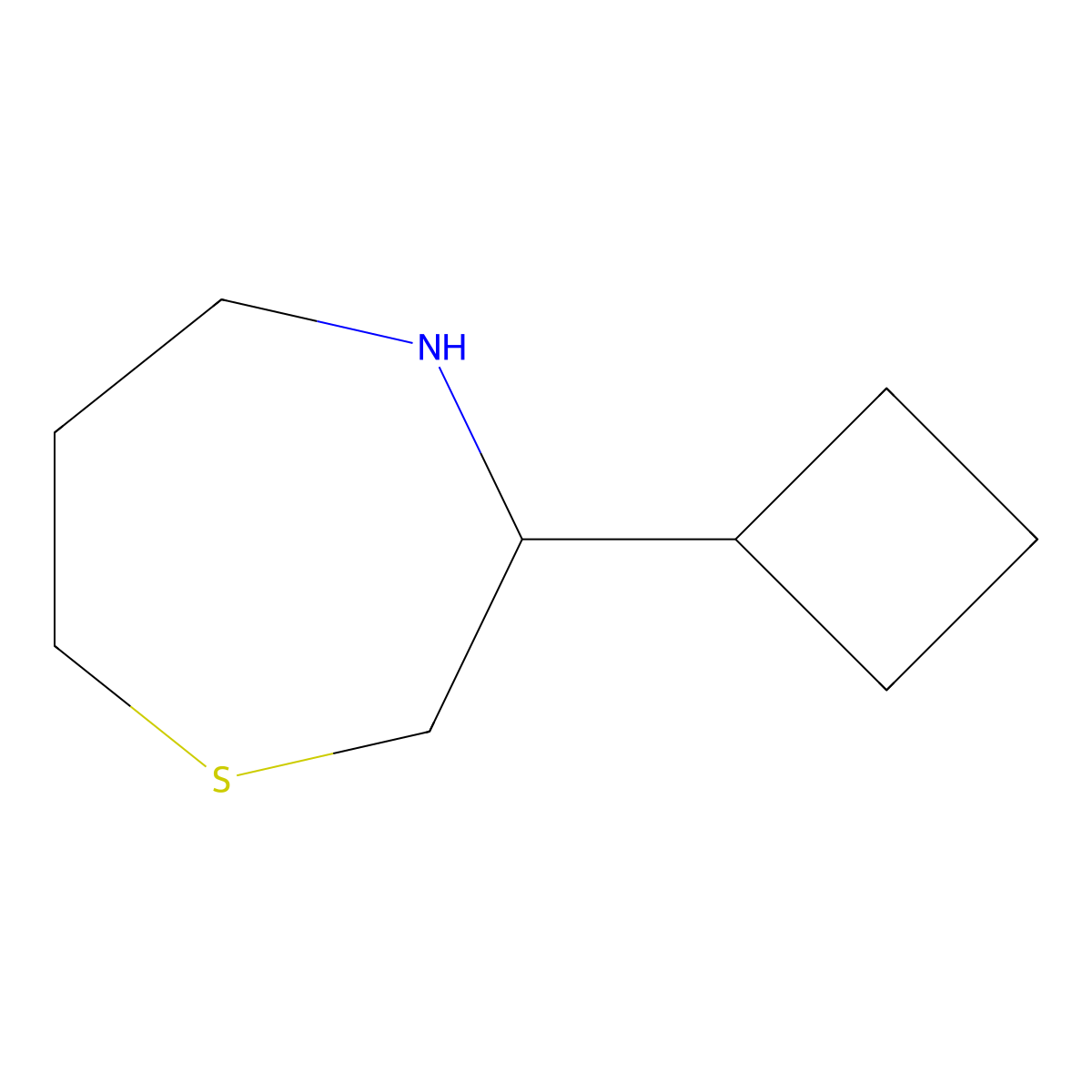 3-Cyclobutyl-1,4-thiazepane molecular structure, CAS 1781164-65-5