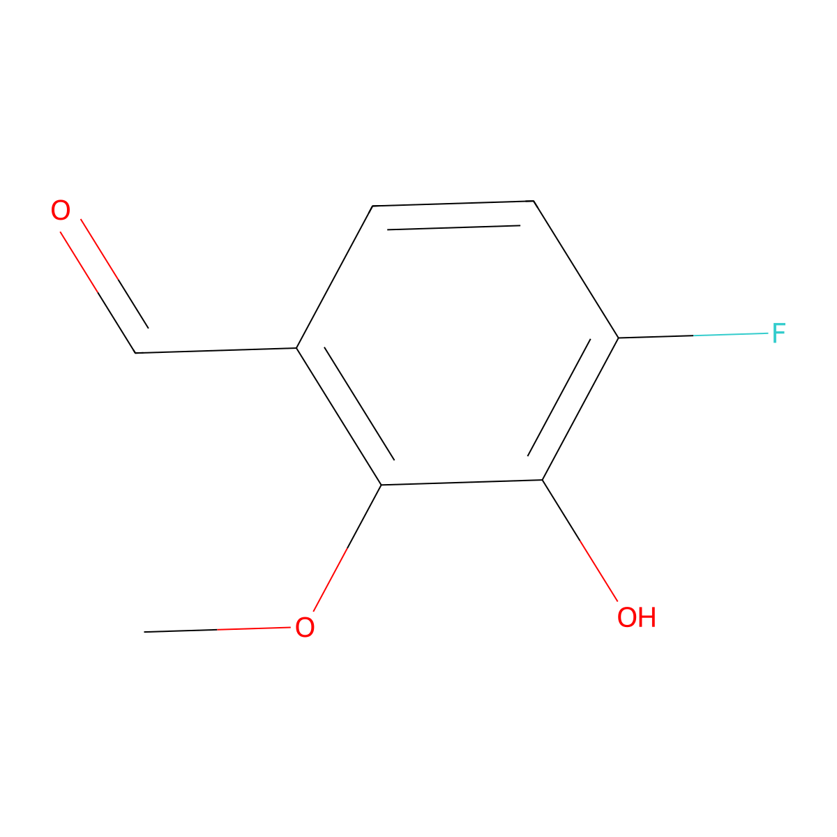 4-Fluoro-3-hydroxy-2-methoxybenzaldehyde molecular structure, CAS 1781169-82-1