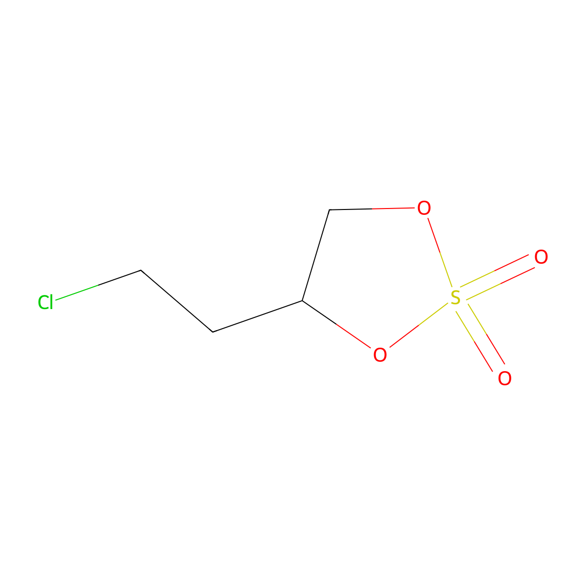 4-(2-Chloroethyl)-1,3,2-dioxathiolane 2,2-dioxide molecular structure, CAS 178117-07-2