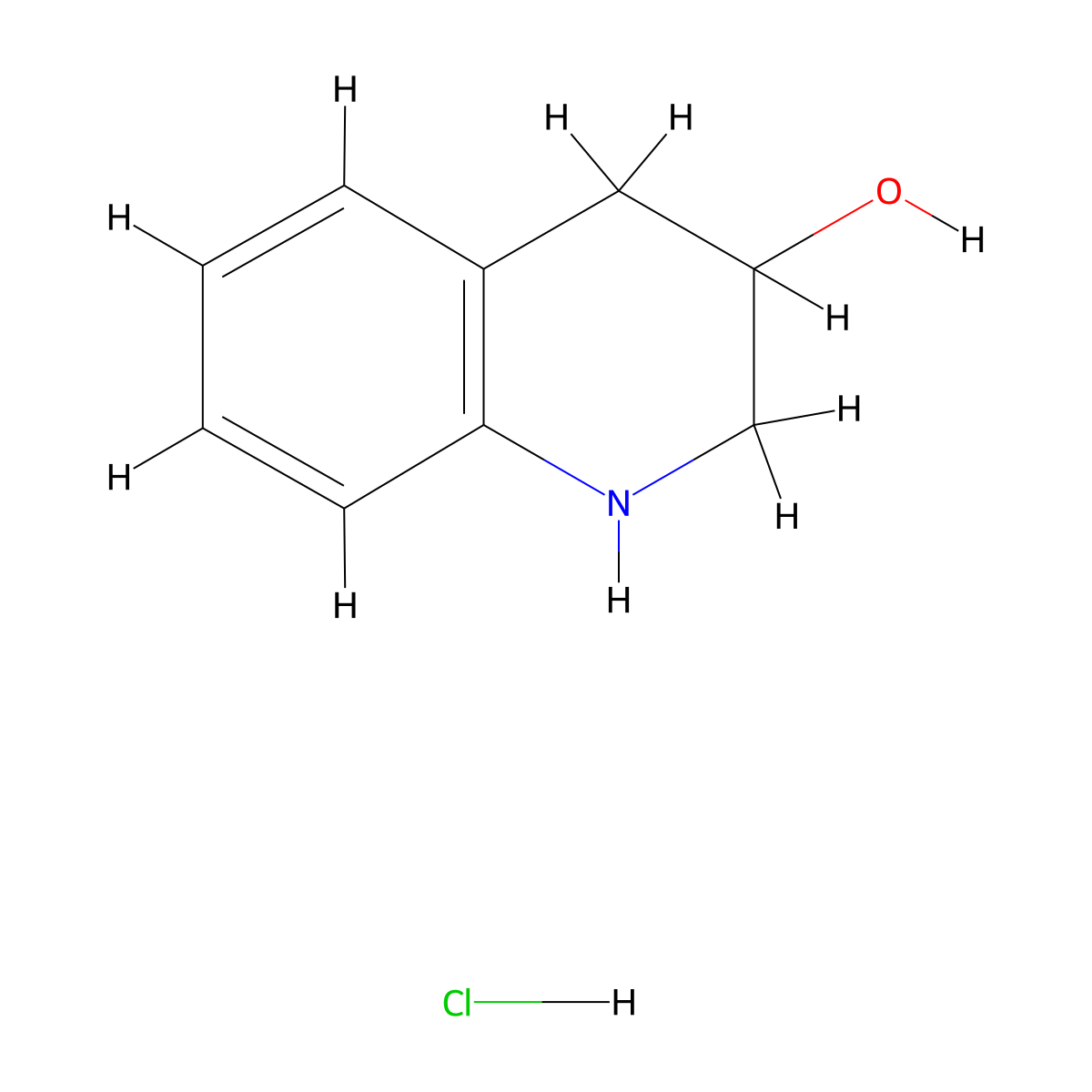 1,2,3,4-Tetrahydroquinolin-3-ol hydrochloride molecular structure, CAS 1781184-20-0