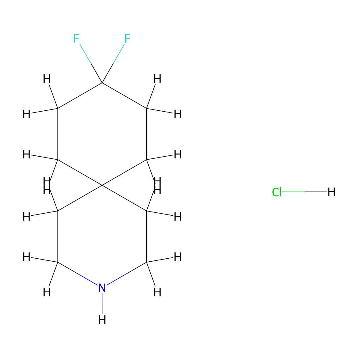 9,9-Difluoro-3-azaspiro[5.5]undecane hydrochloride molecular structure, CAS 1781189-10-3