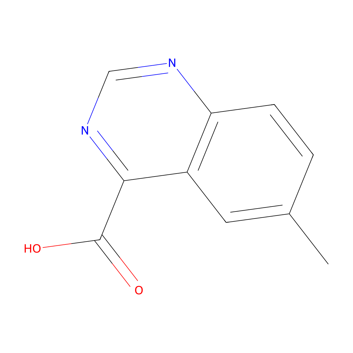 6-Methylquinazoline-4-carboxylic acid molecular structure, CAS 1781192-83-3