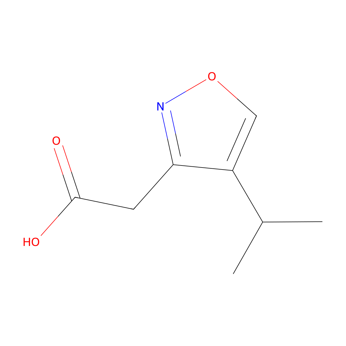 2-[4-(Propan-2-yl)-1,2-oxazol-3-yl]acetic acid molecular structure, CAS 1781193-08-5
