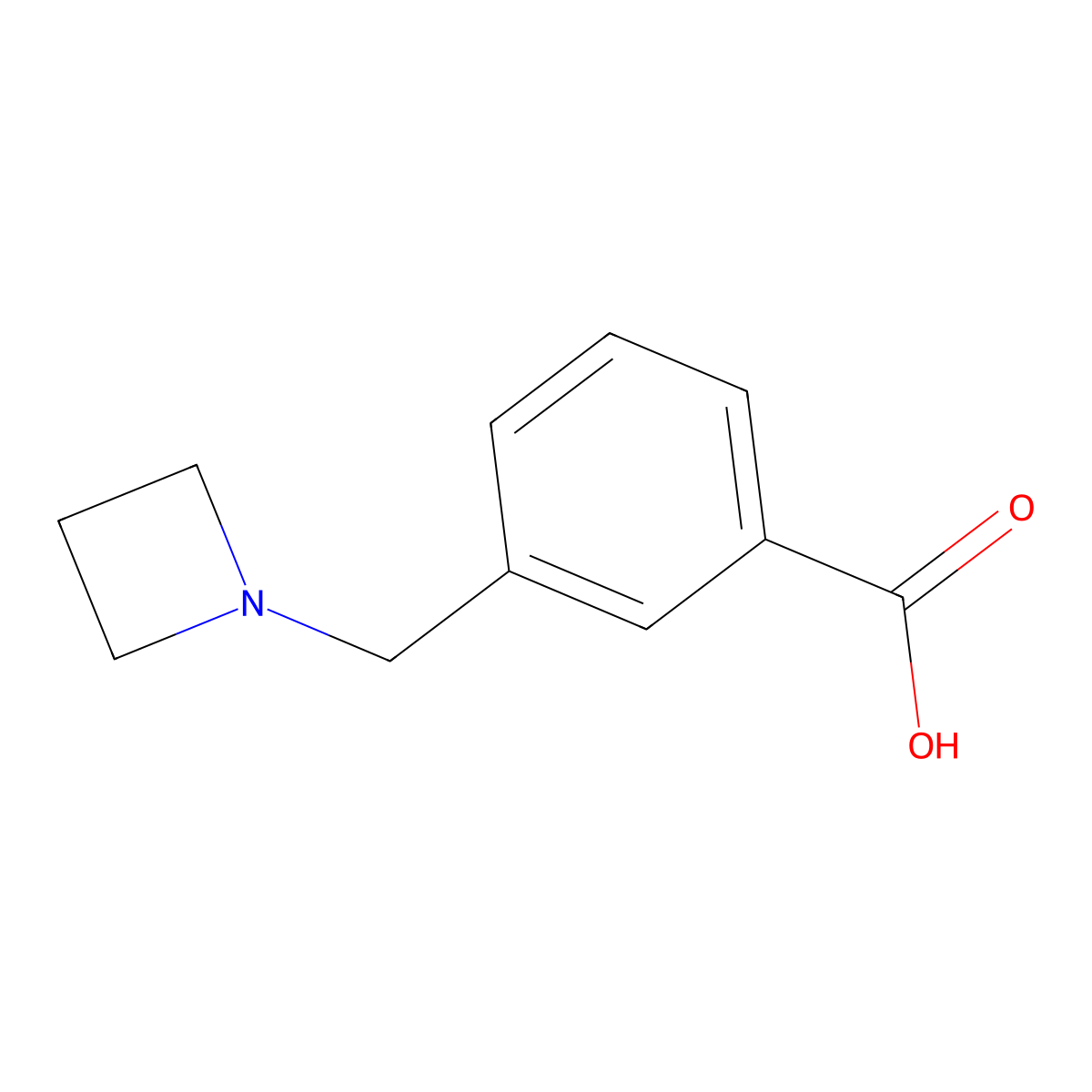 3-[(Azetidin-1-yl)methyl]benzoic acid molecular structure, CAS 1781195-96-7