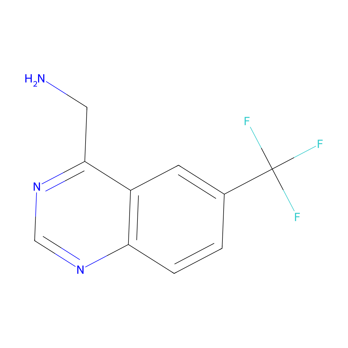 1-[6-(Trifluoromethyl)quinazolin-4-yl]methanamine molecular structure, CAS 1781201-52-2