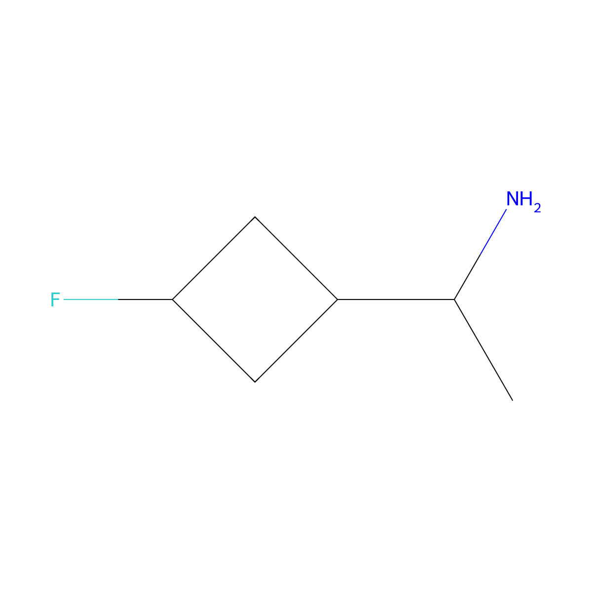 1-(3-Fluorocyclobutyl)ethan-1-amine molecular structure, CAS 1781207-08-6