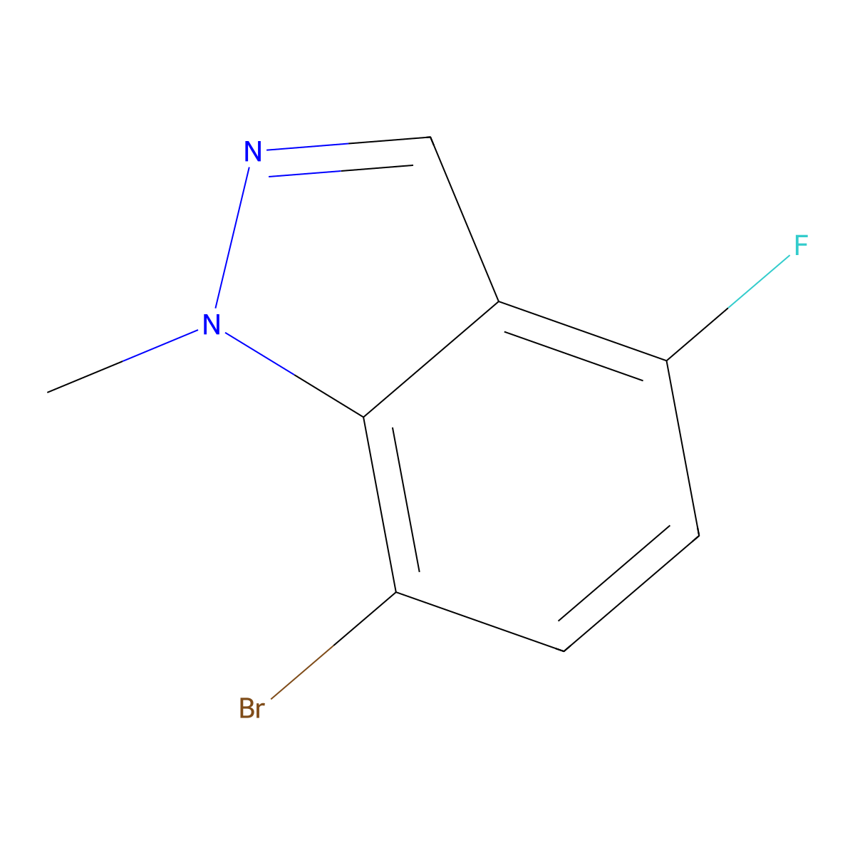7-Bromo-4-fluoro-1-methyl-1H-indazole molecular structure, CAS 1781213-41-9