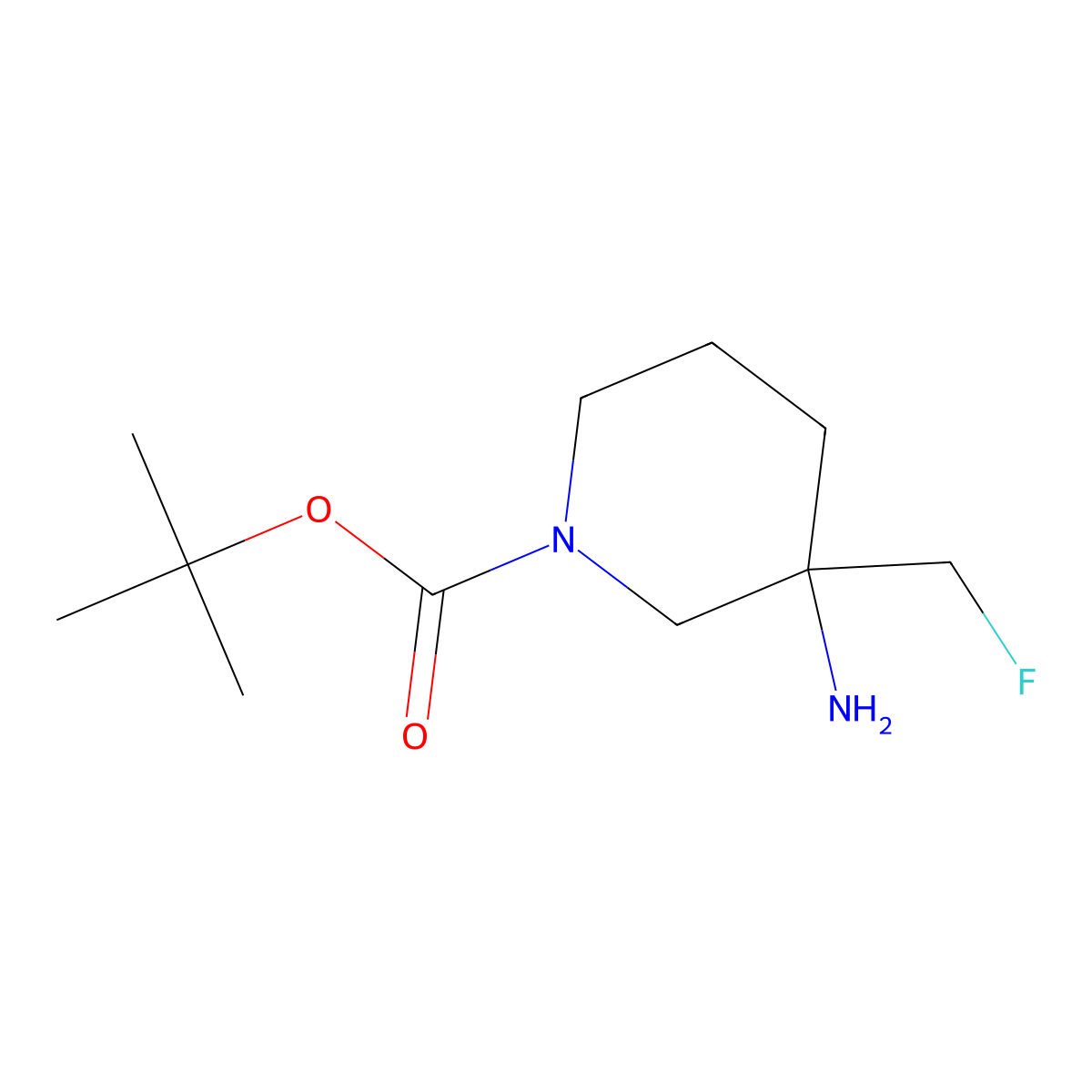tert-Butyl 3-amino-3-(fluoromethyl)piperidine-1-carboxylate molecular structure, CAS 1781213-85-1