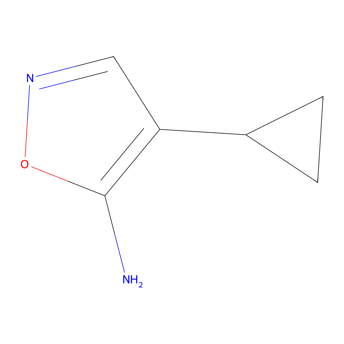 4-Cyclopropyl-1,2-oxazol-5-amine molecular structure, CAS 1781222-94-3