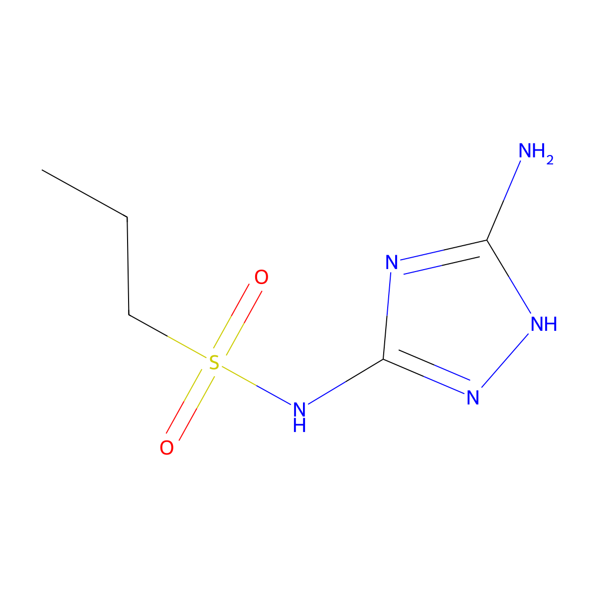 N-(5-amino-4H-1,2,4-triazol-3-yl)propane-1-sulfonamide molecular structure, CAS 1781241-36-8