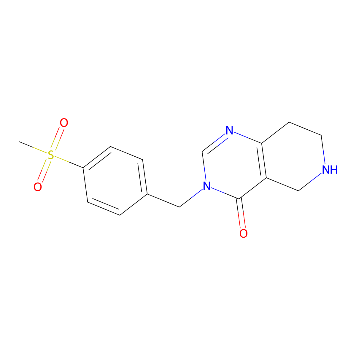 3-[(4-methanesulfonylphenyl)methyl]-3H,4H,5H,6H,7H,8H-pyrido[4,3-d]pyrimidin-4-one molecular structure, CAS 1781241-42-6