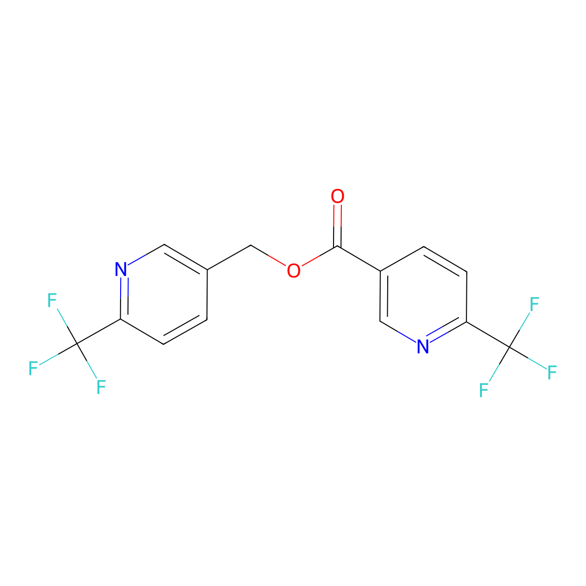 [6-(Trifluoromethyl)pyridin-3-yl]methyl 6-(trifluoromethyl)pyridine-3-carboxylate molecular structure, CAS 1781241-48-2