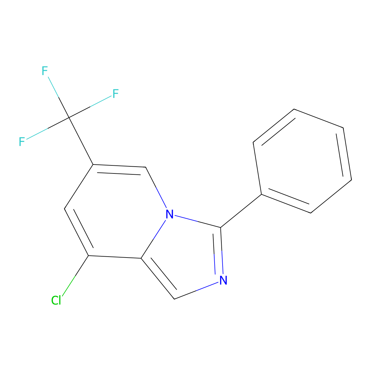 8-Chloro-3-phenyl-6-(trifluoromethyl)imidazo[1,5-a]pyridine molecular structure, CAS 1781241-49-3