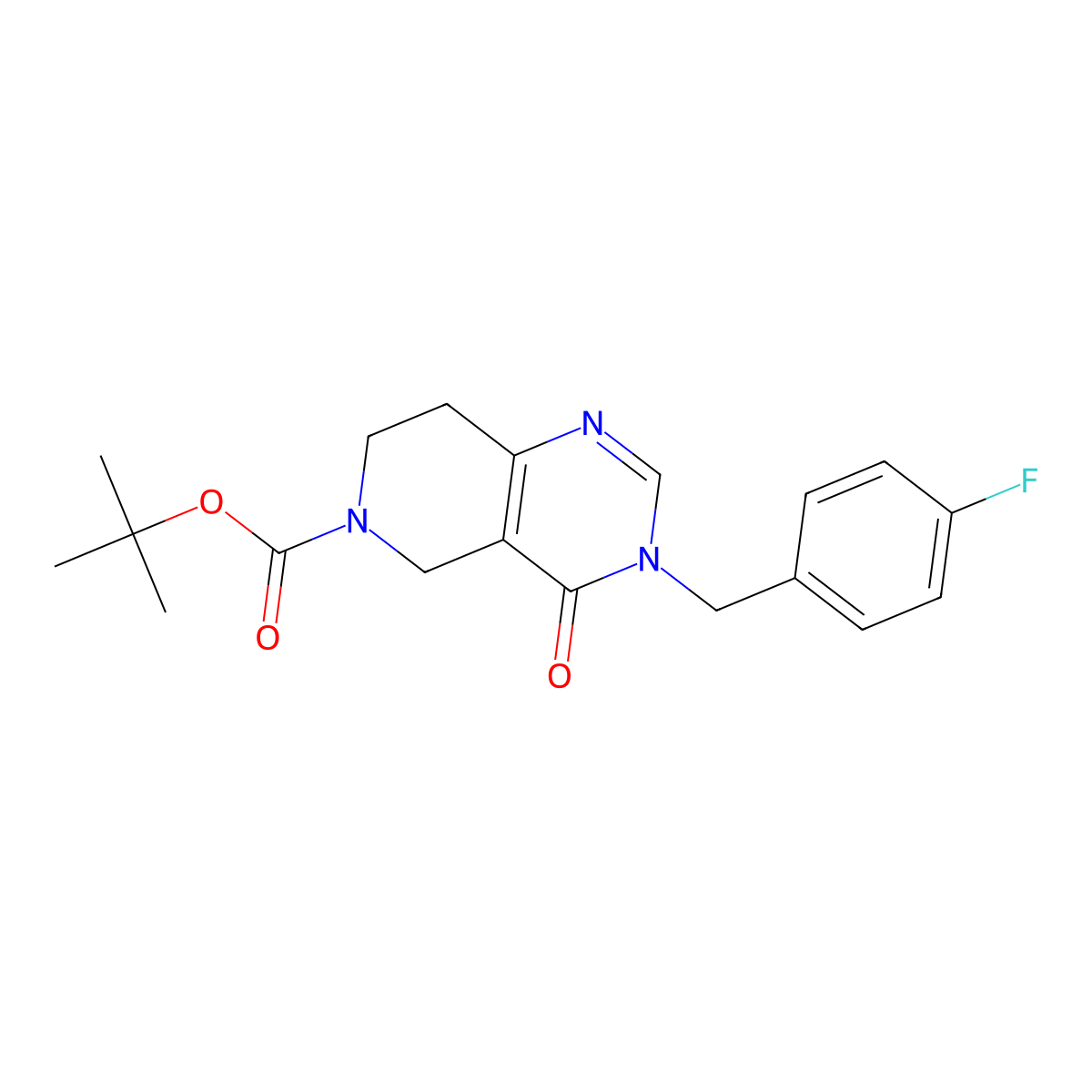 tert-butyl 3-[(4-fluorophenyl)methyl]-4-oxo-3H,4H,5H,6H,7H,8H-pyrido[4,3-d]pyrimidine-6-carboxylate molecular structure, CAS 1781241-50-6
