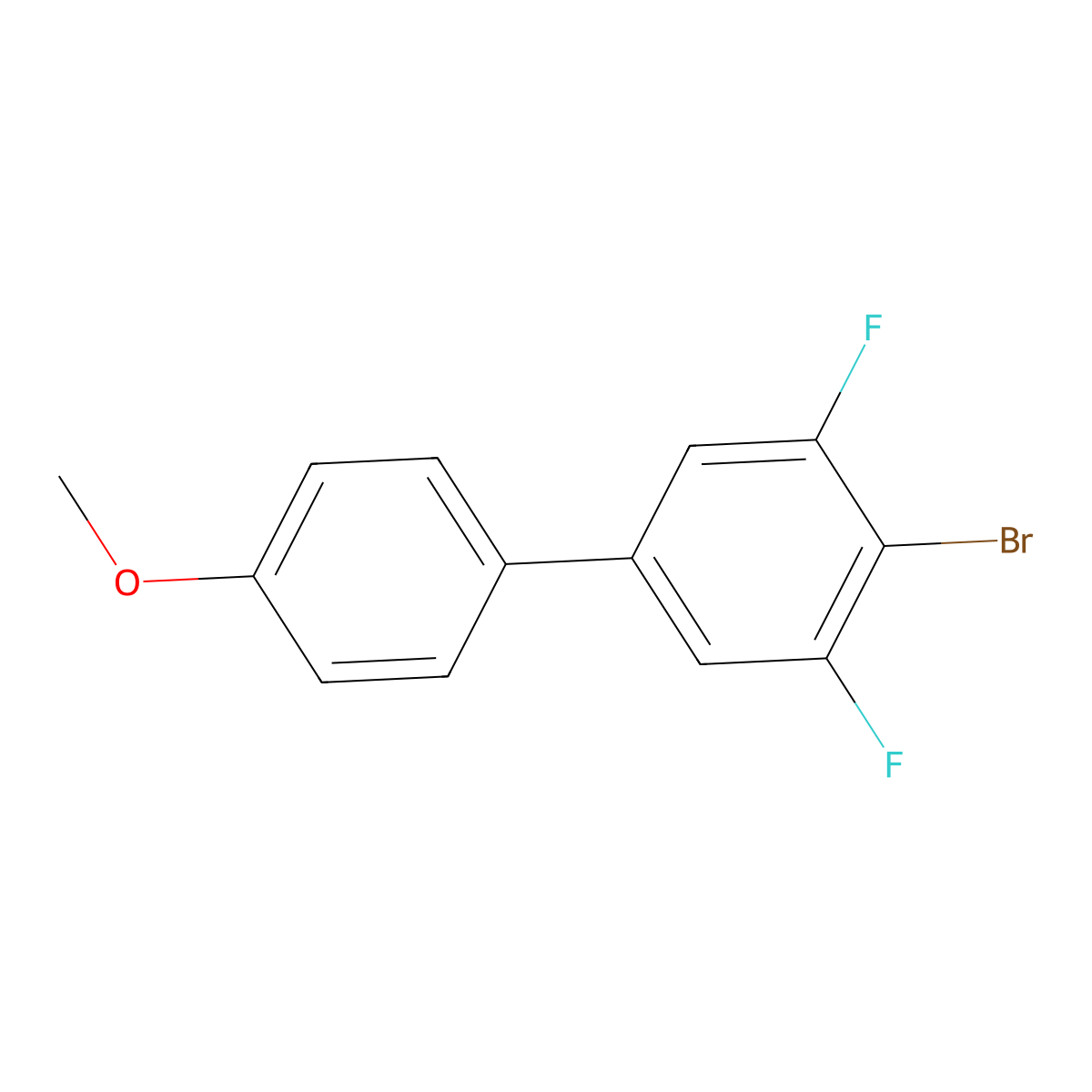 4-Bromo-3,5-difluoro-4'-methoxy-1,1'-biphenyl molecular structure, CAS 1781251-02-2