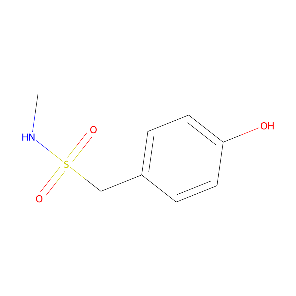 1-(4-Hydroxyphenyl)-N-methyl-methanesulfonamide molecular structure, CAS 1781268-37-8