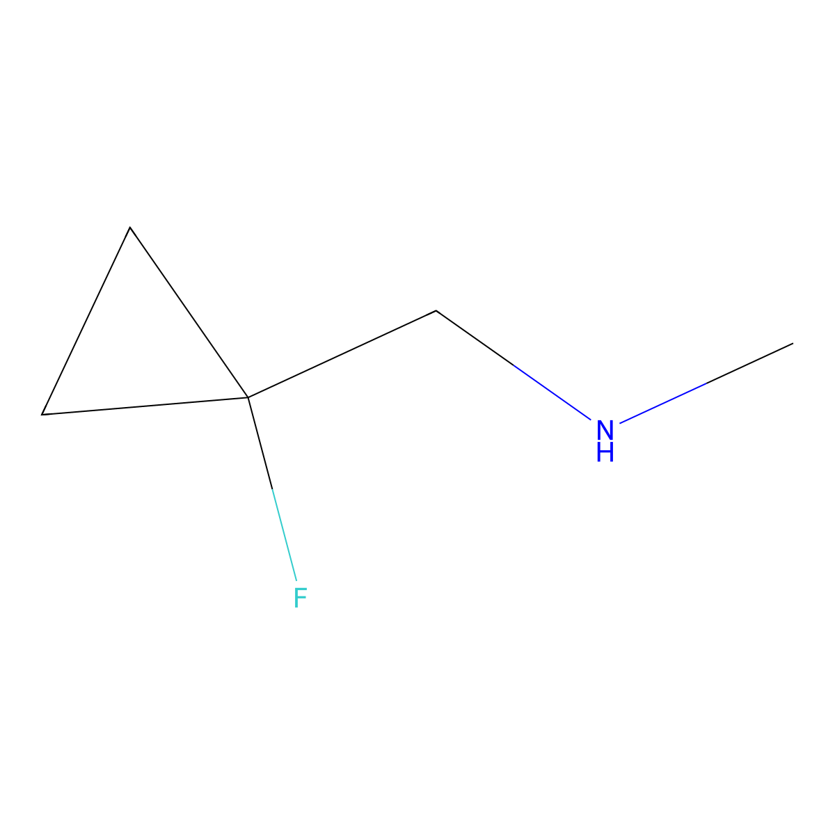 [(1-Fluorocyclopropyl)methyl](methyl)amine molecular structure, CAS 1781296-89-6