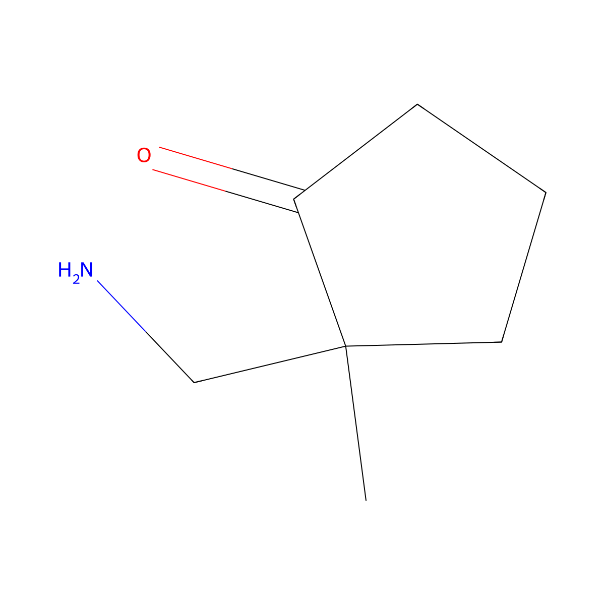 2-(Aminomethyl)-2-methylcyclopentan-1-one molecular structure, CAS 1781297-02-6