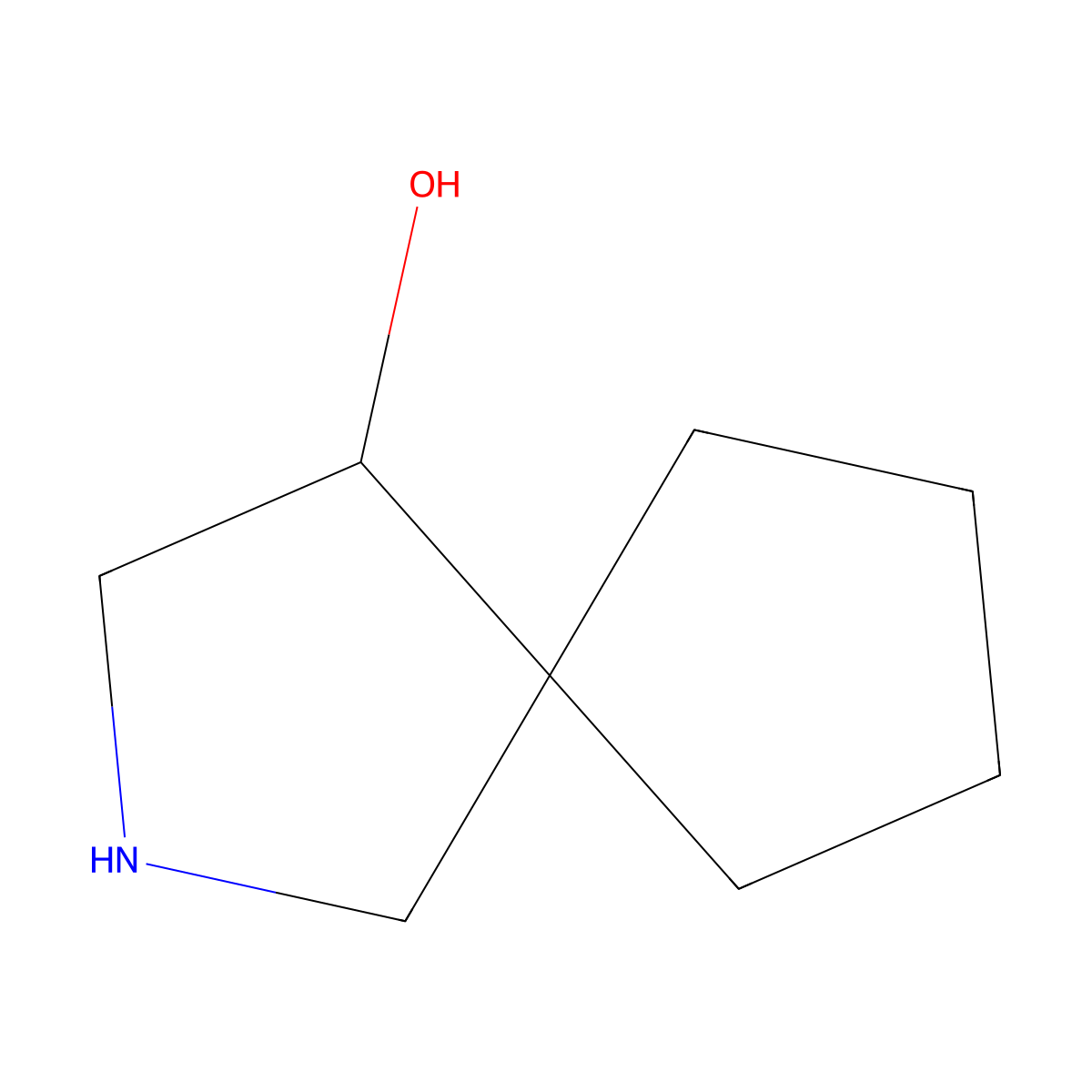 2-Azaspiro(4.4)nonan-4-ol molecular structure, CAS 1781297-17-3