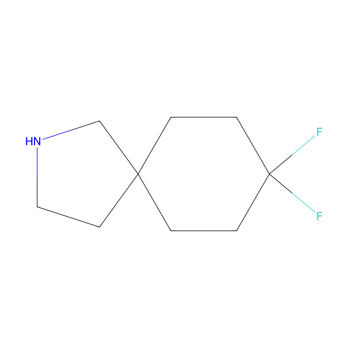 8,8-Difluoro-2-azaspiro[4.5]decane molecular structure, CAS 1781297-18-4
