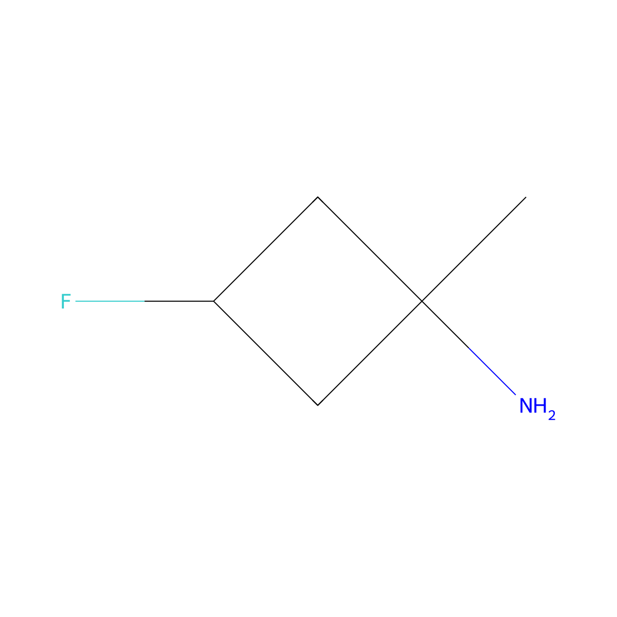 3-Fluoro-1-methylcyclobutan-1-amine molecular structure, CAS 1781297-72-0