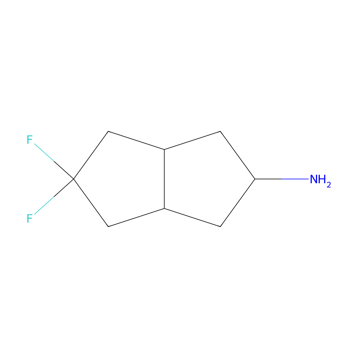 5,5-Difluorooctahydropentalen-2-amine molecular structure, CAS 1781297-74-2