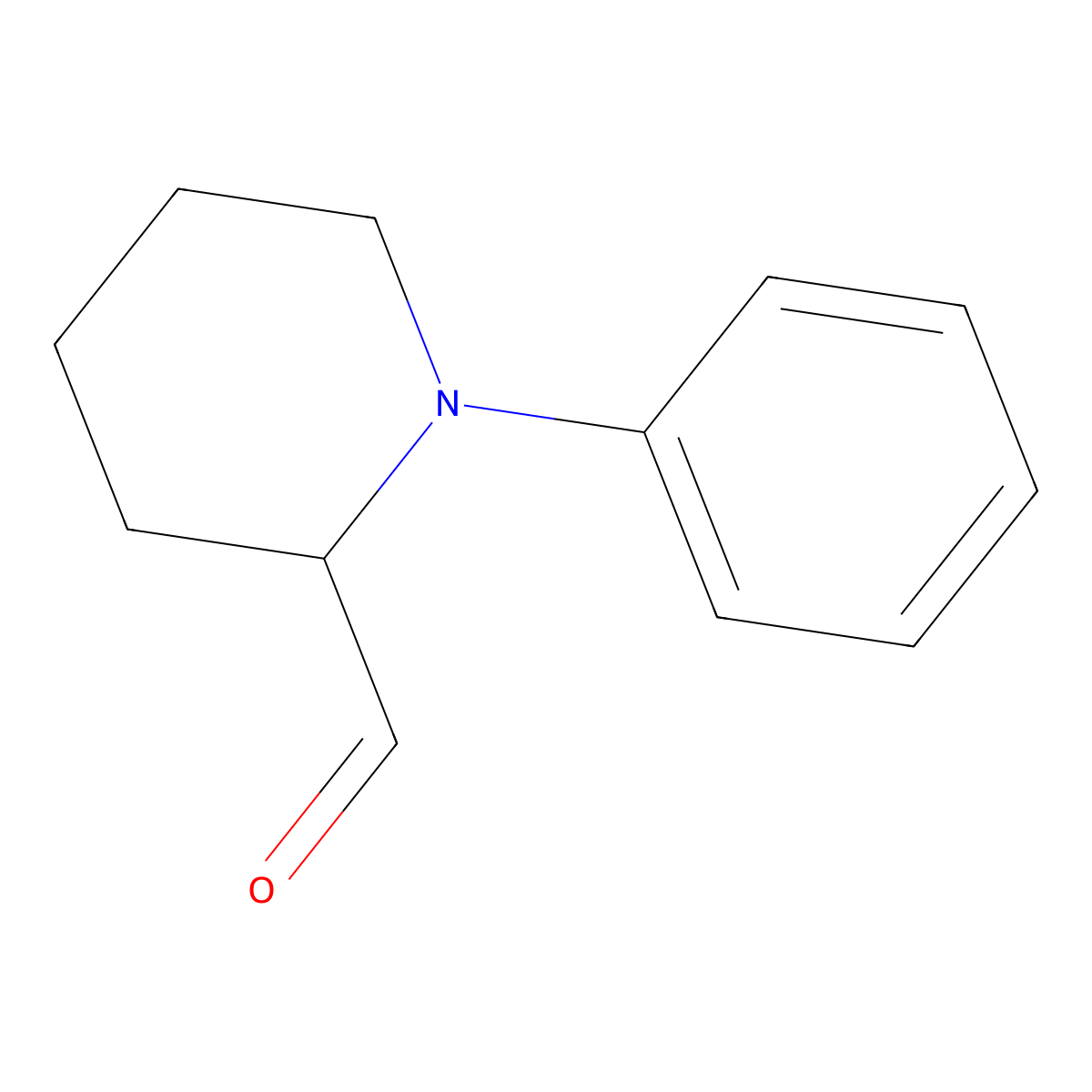 1-Phenylpiperidine-2-carbaldehyde molecular structure, CAS 1781301-15-2