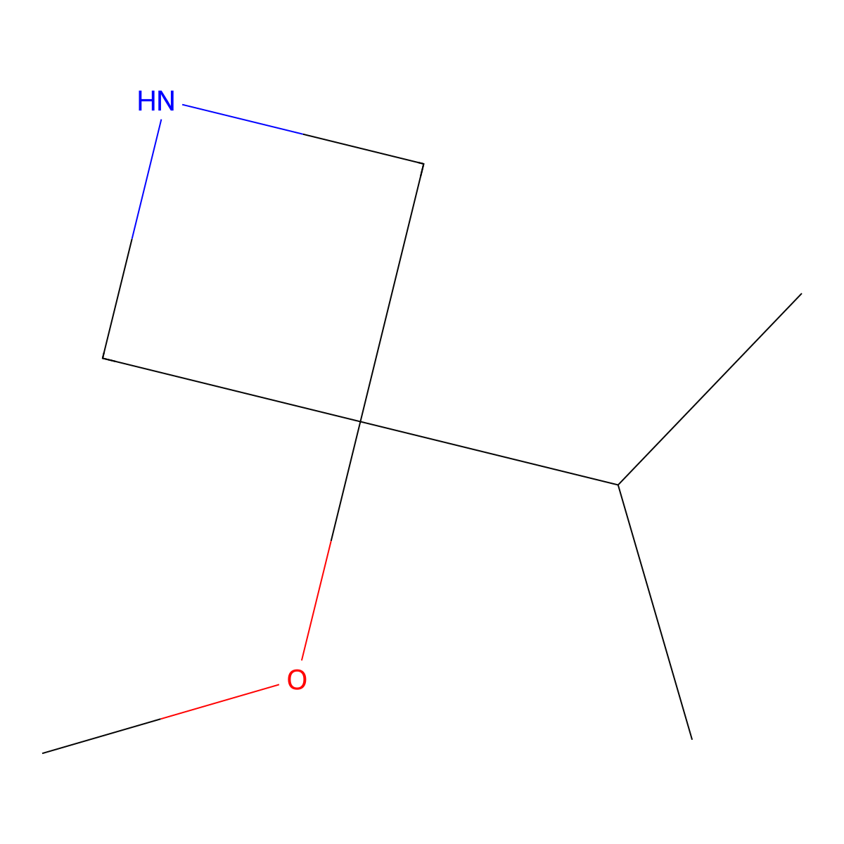 3-Isopropyl-3-methoxyazetidine molecular structure, CAS 1781301-75-4